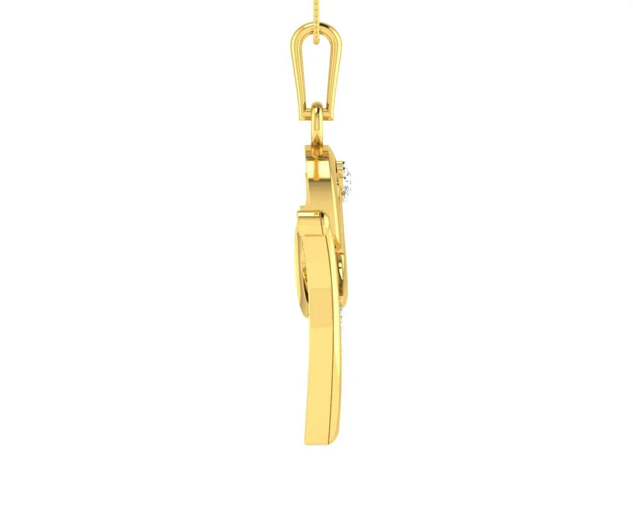 Om Pendant in Gold with diamonds - Jewelslane
