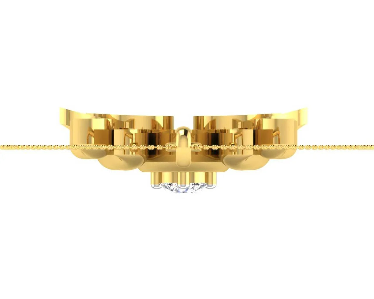 Auspicious Lotus Pendant in Gold - Jewelslane
