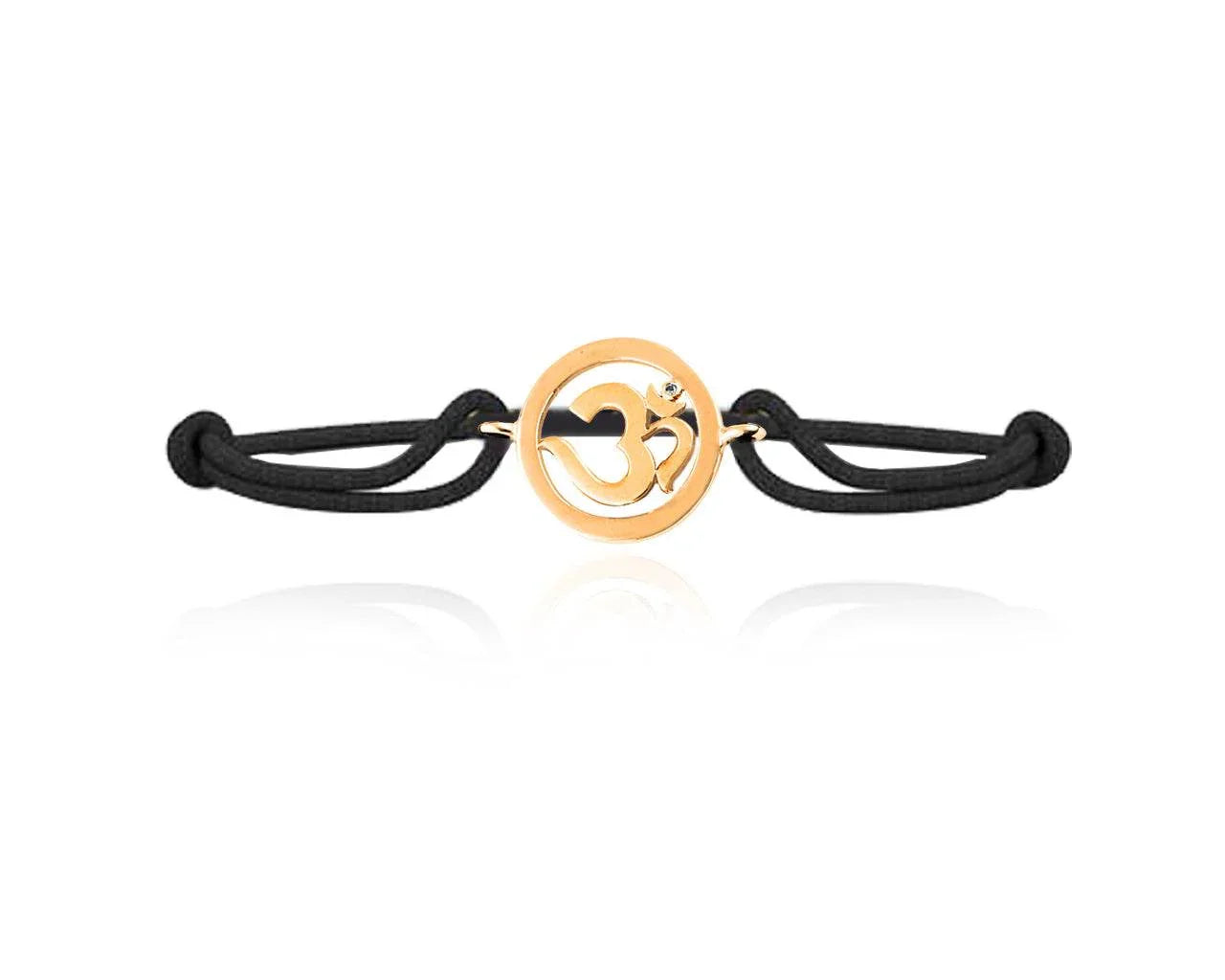 Om Single Diamond Bracelet in Gold - Jewelslane