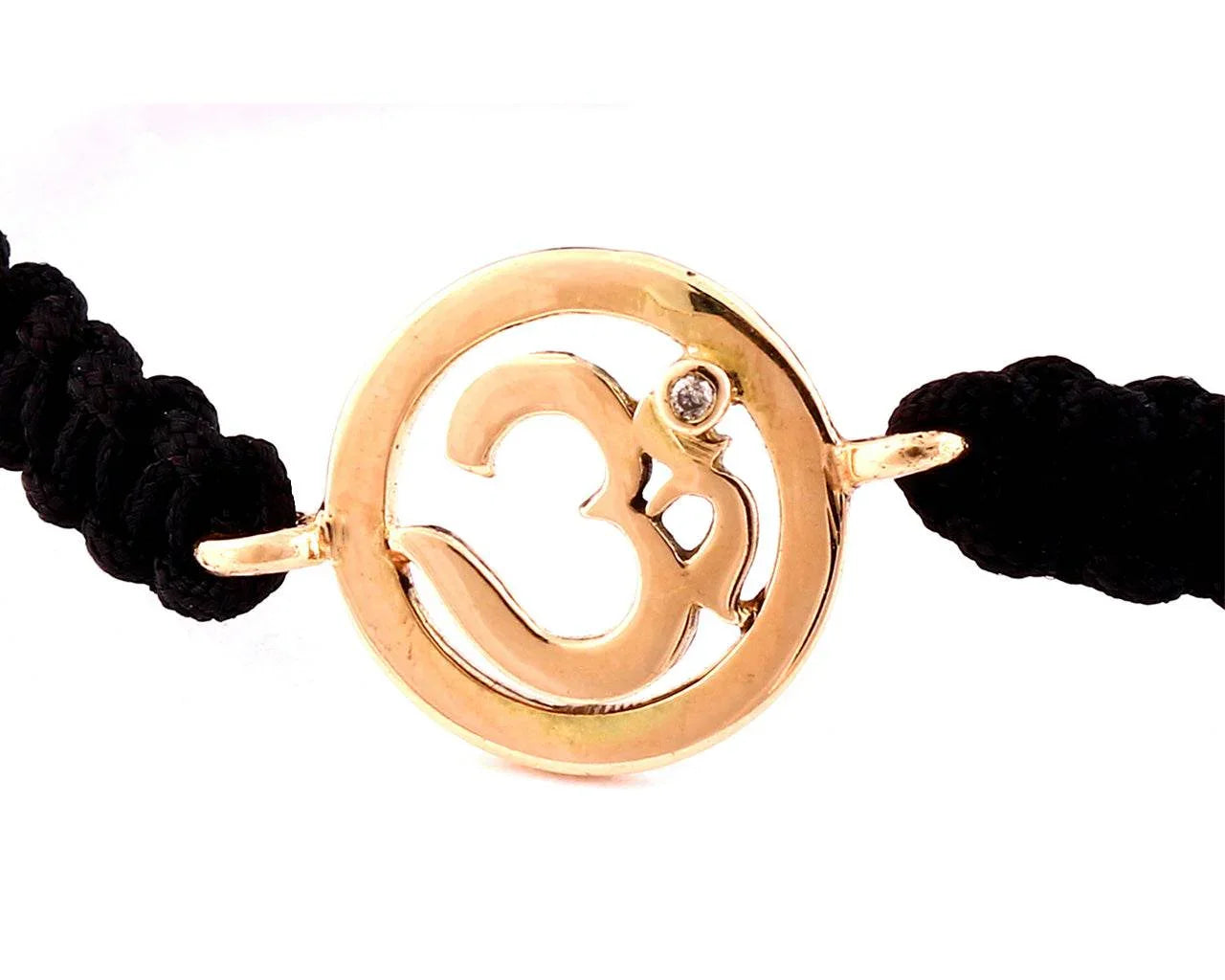 Om Single Diamond Bracelet in Gold - Jewelslane