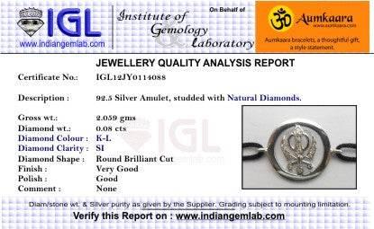 Khanda Inside Diamond Bracelet - Jewelslane