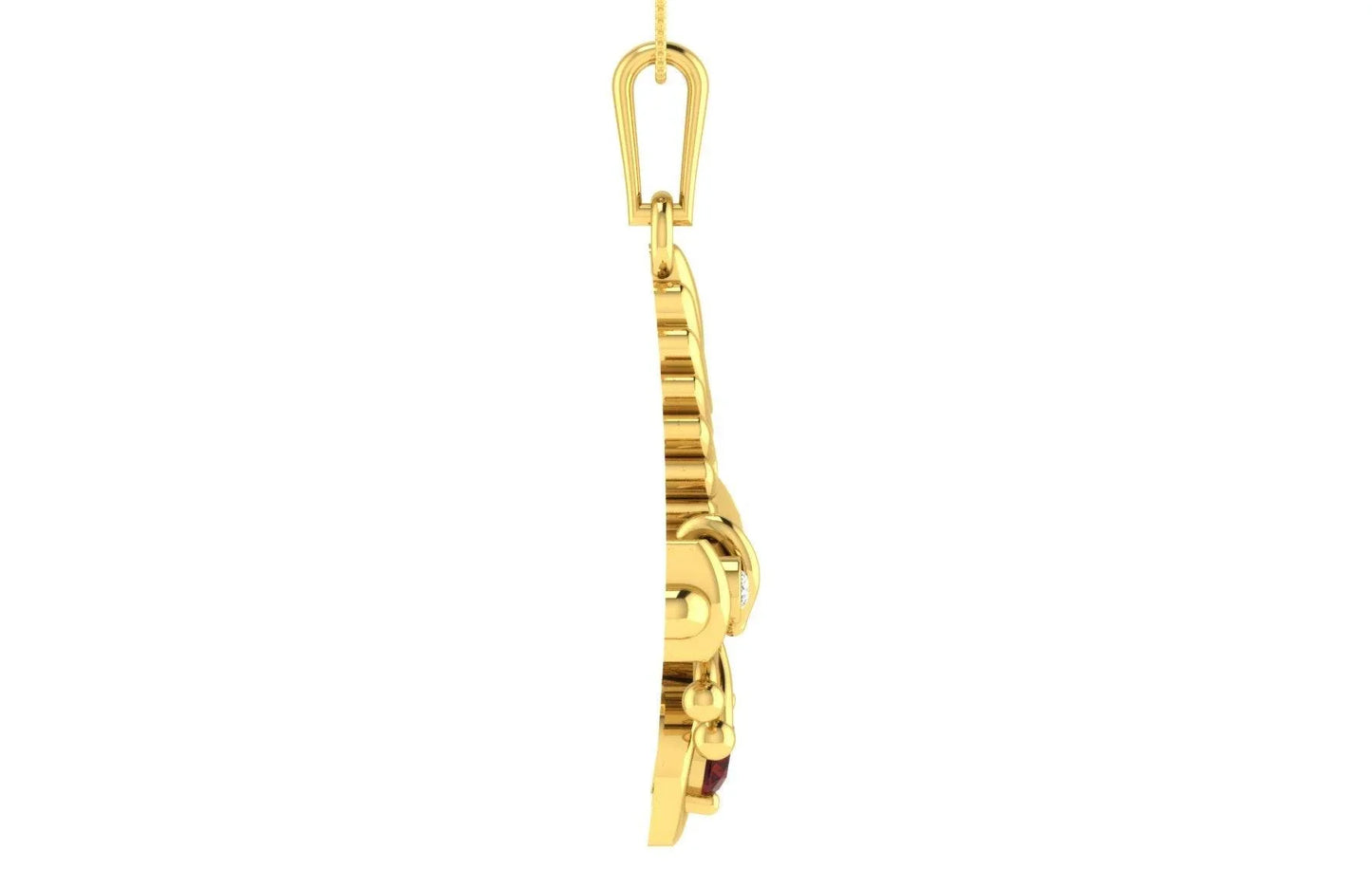 Sri Krishna Gold pendant with diamonds - Jewelslane