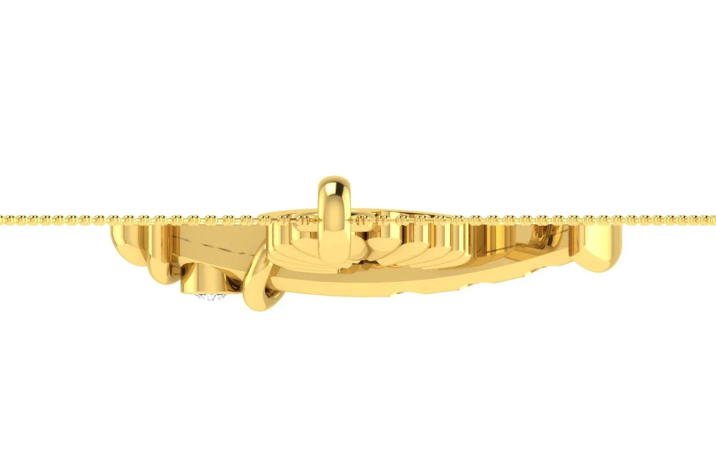 Sri Krishna Gold pendant with diamonds - Jewelslane