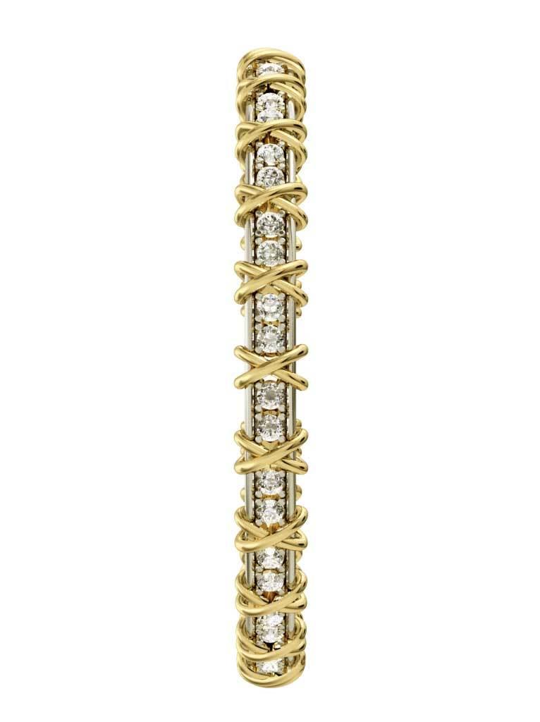 Two tone diamond bangle - Jewelslane