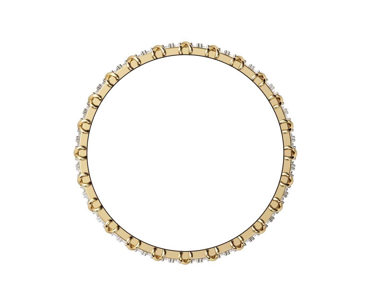 Two tone diamond bangle - Jewelslane