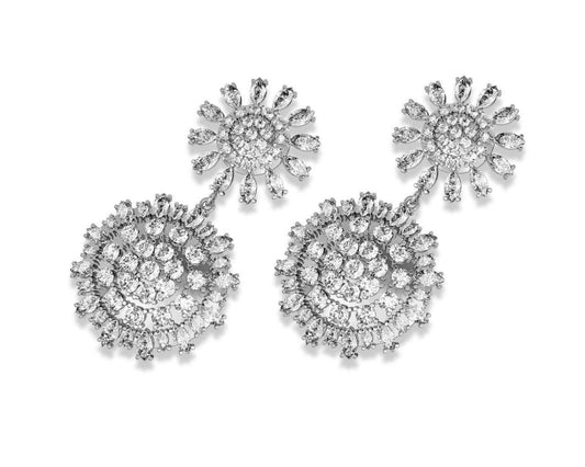 Aara Designer Diamond Look Danglers - Jewelslane