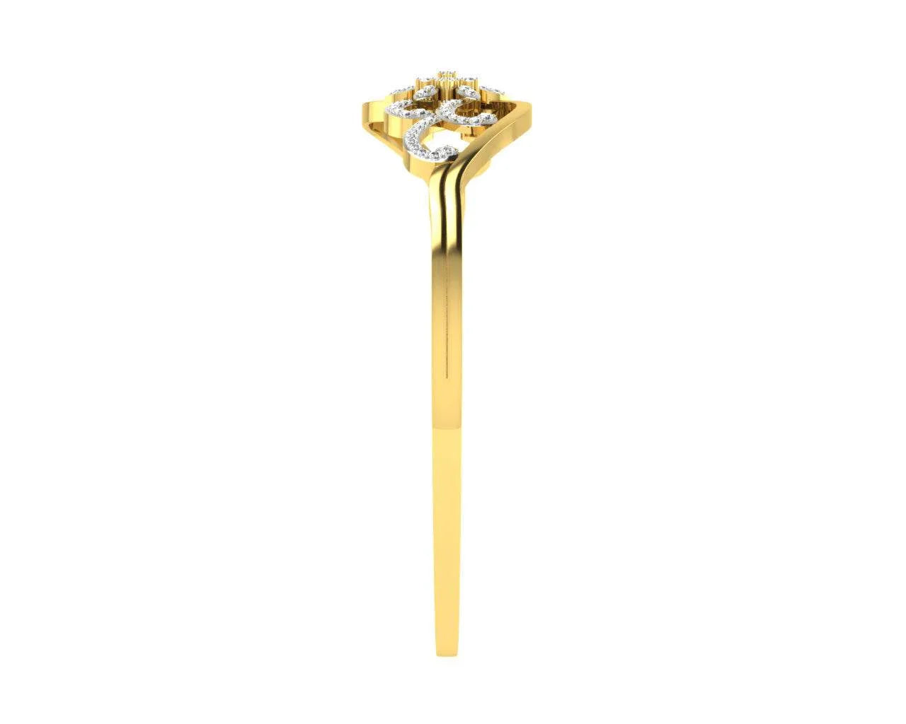 Danya Round Brilliant Diamond Half Bangle - Jewelslane