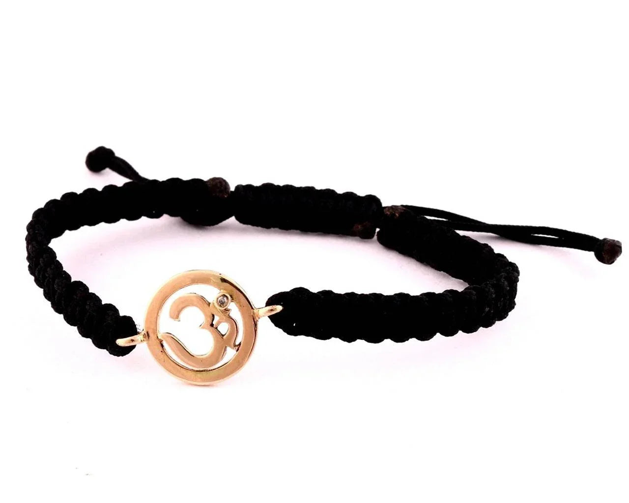 Om Single Diamond Bracelet in Gold - Jewelslane