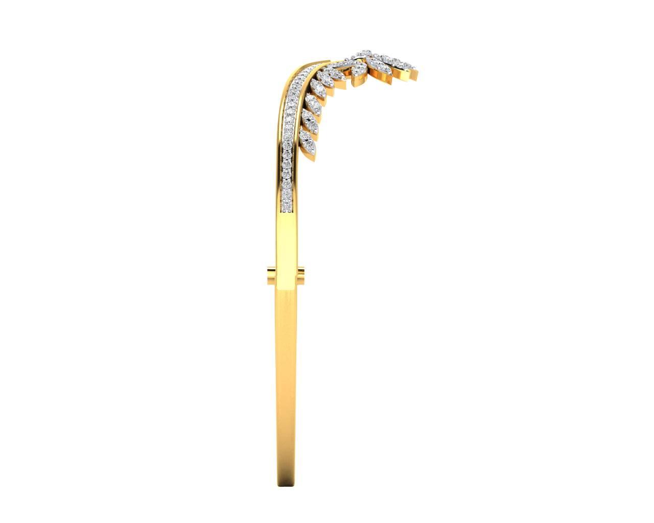 Suma Diamond Bangle in Gold - Jewelslane