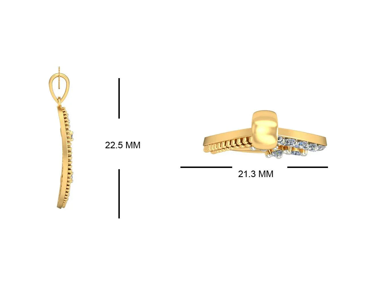 Tara Diamond Pendant In Gold - Jewelslane