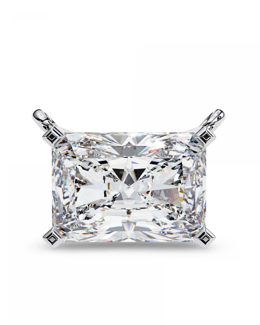 Ziva Radiant Cut Lab Grown Diamond Solitaire Pendant - Jewelslane
