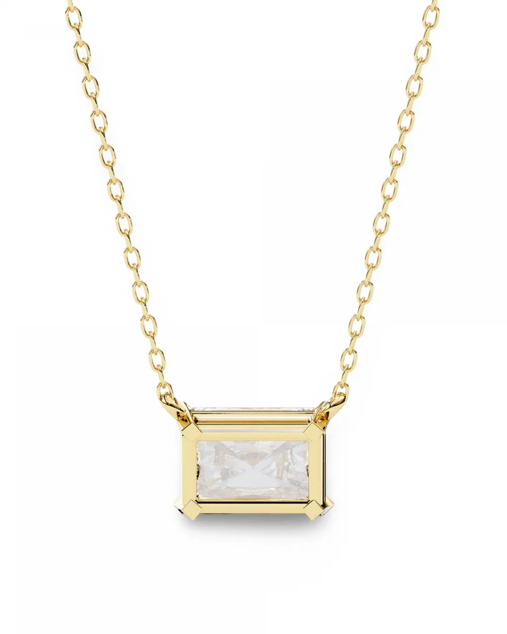 Ziva Radiant Cut Lab Grown Diamond Solitaire Pendant - Jewelslane