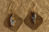 Gold Earrings with Diamonds Hangers - Jewelslane