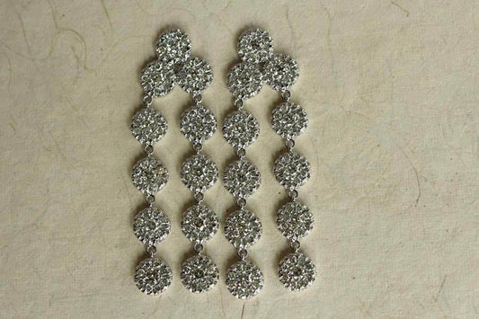 Diamond Earring in White Gold - Jewelslane