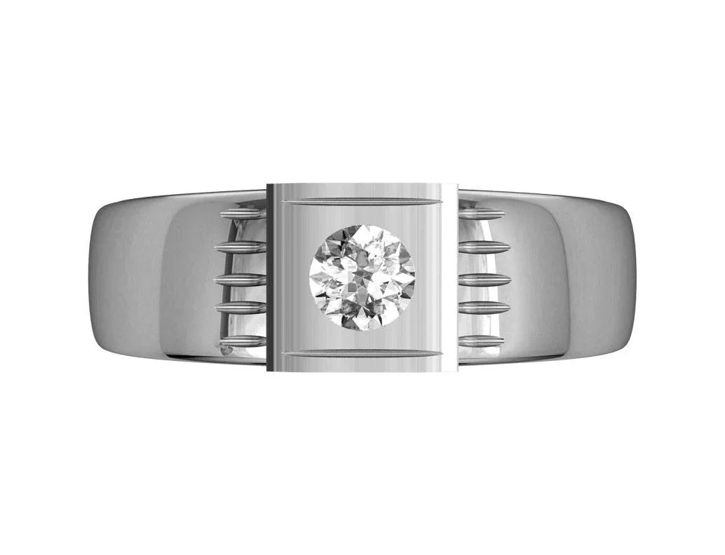 Akshay Men's Solitaire Engagement Ring - Jewelslane