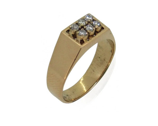 Gents Ring with Diamonds - Jewelslane