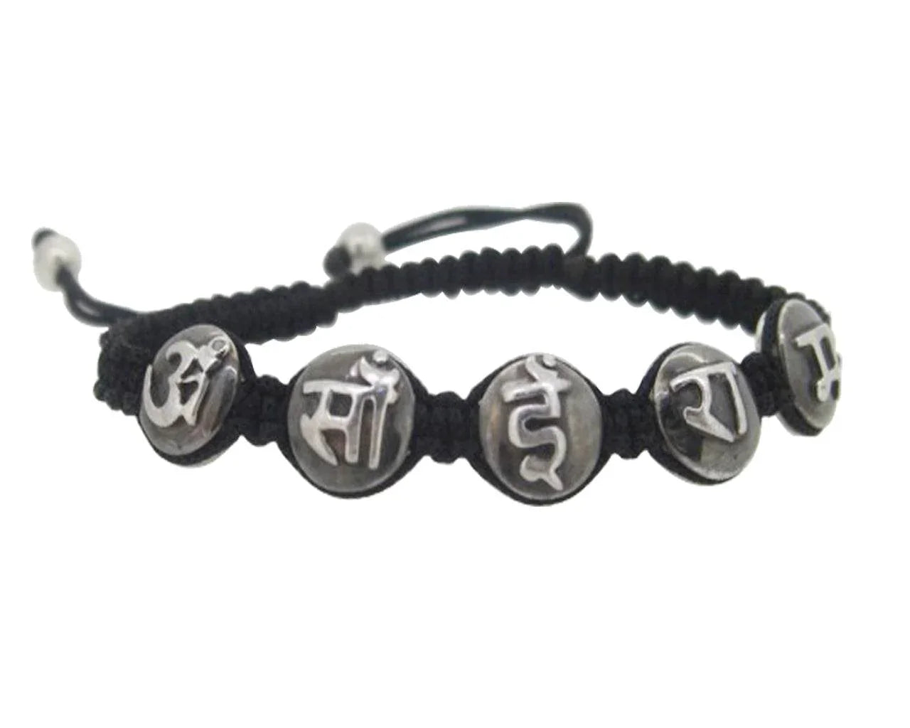 Om Sai Ram Mantra Bracelet in Silver with Diamond - Jewelslane