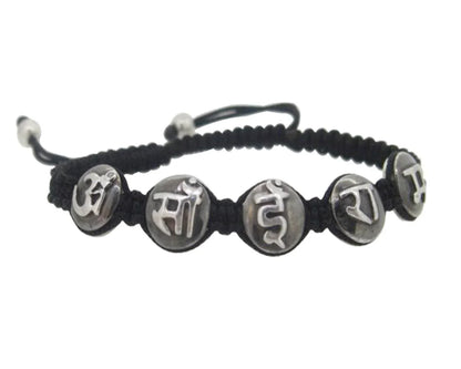 Om Sai Ram Mantra Bracelet in Silver with Diamond - Jewelslane