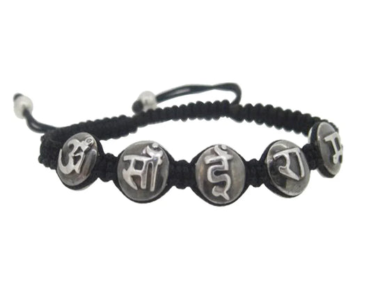 Om Sai Ram Mantra Bracelet in Silver with Diamond - Jewelslane
