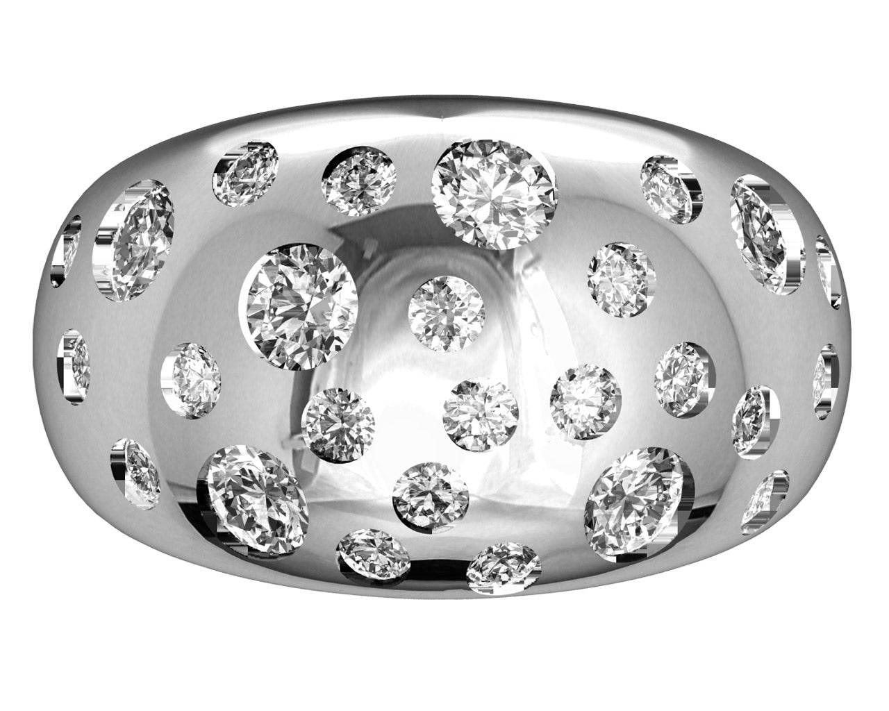 Verona Wide Dome Diamond Band - Jewelslane