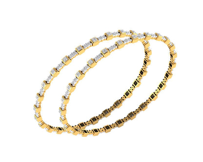 Riya Diamond bangles in Gold - Jewelslane