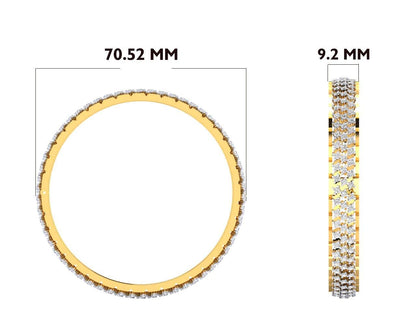 Pipa Diamond bangle in Gold - Jewelslane