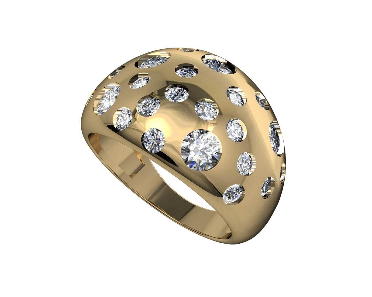 Verona Wide Dome Diamond Band - Jewelslane
