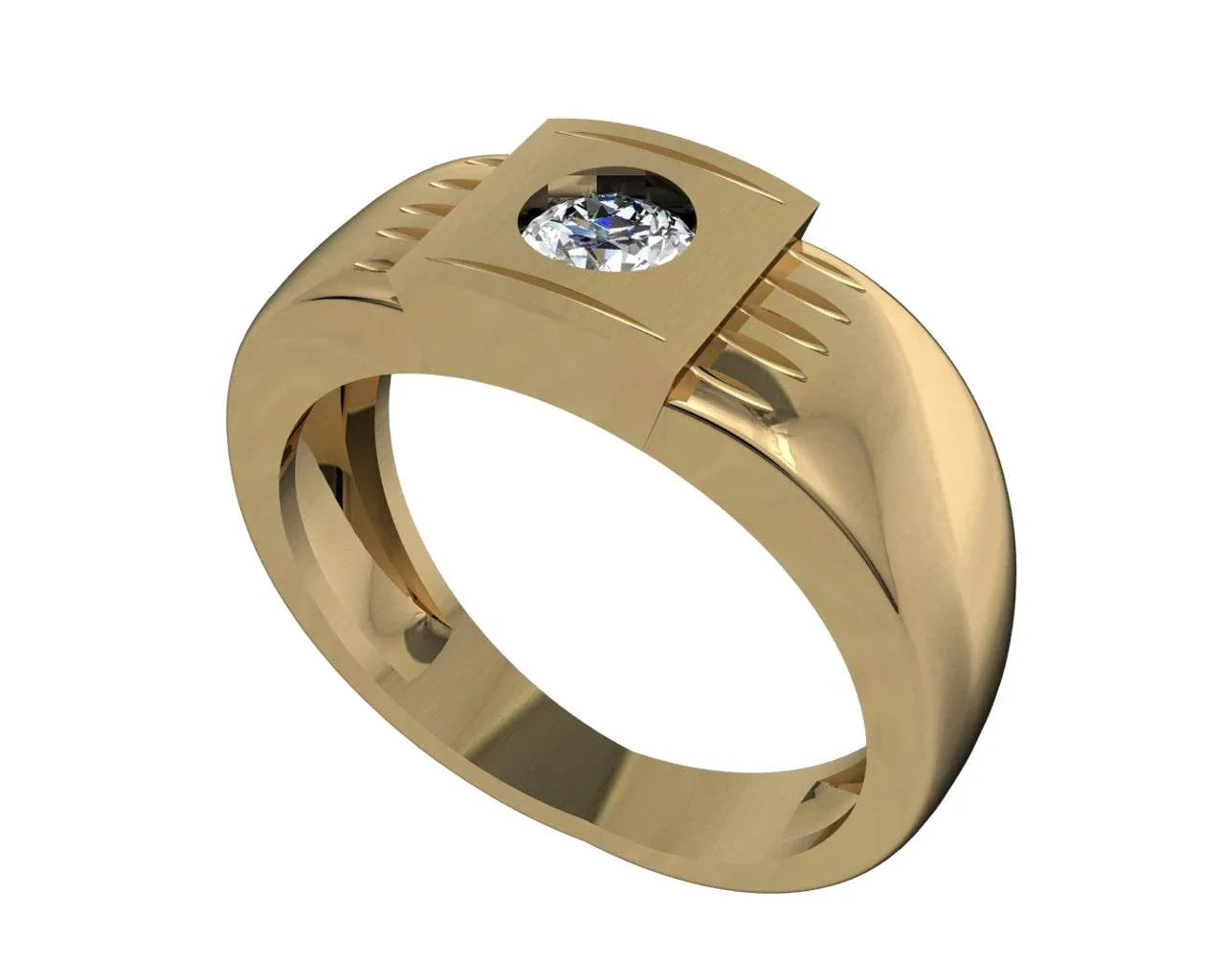 Akshay Men's Solitaire Engagement Ring - Jewelslane