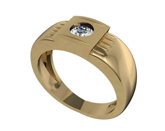 Akshay Men's Solitaire Engagement Ring - Jewelslane