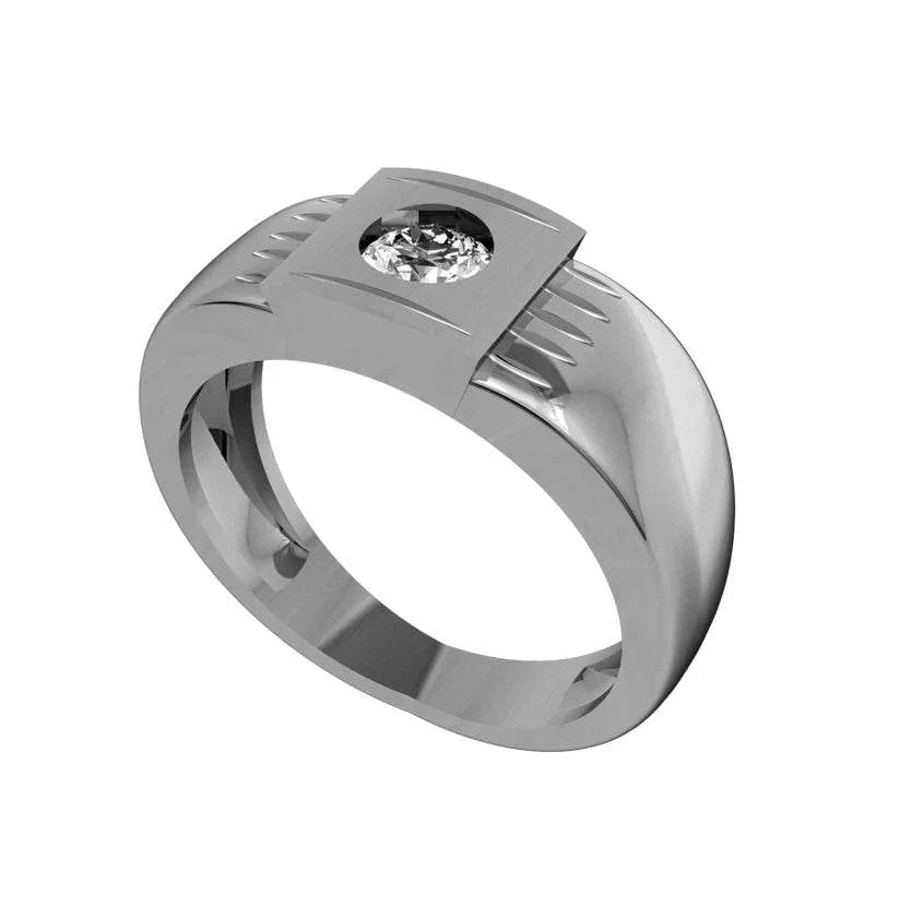 Akshay Men's Solitaire Engagement Ring - Jewelslane