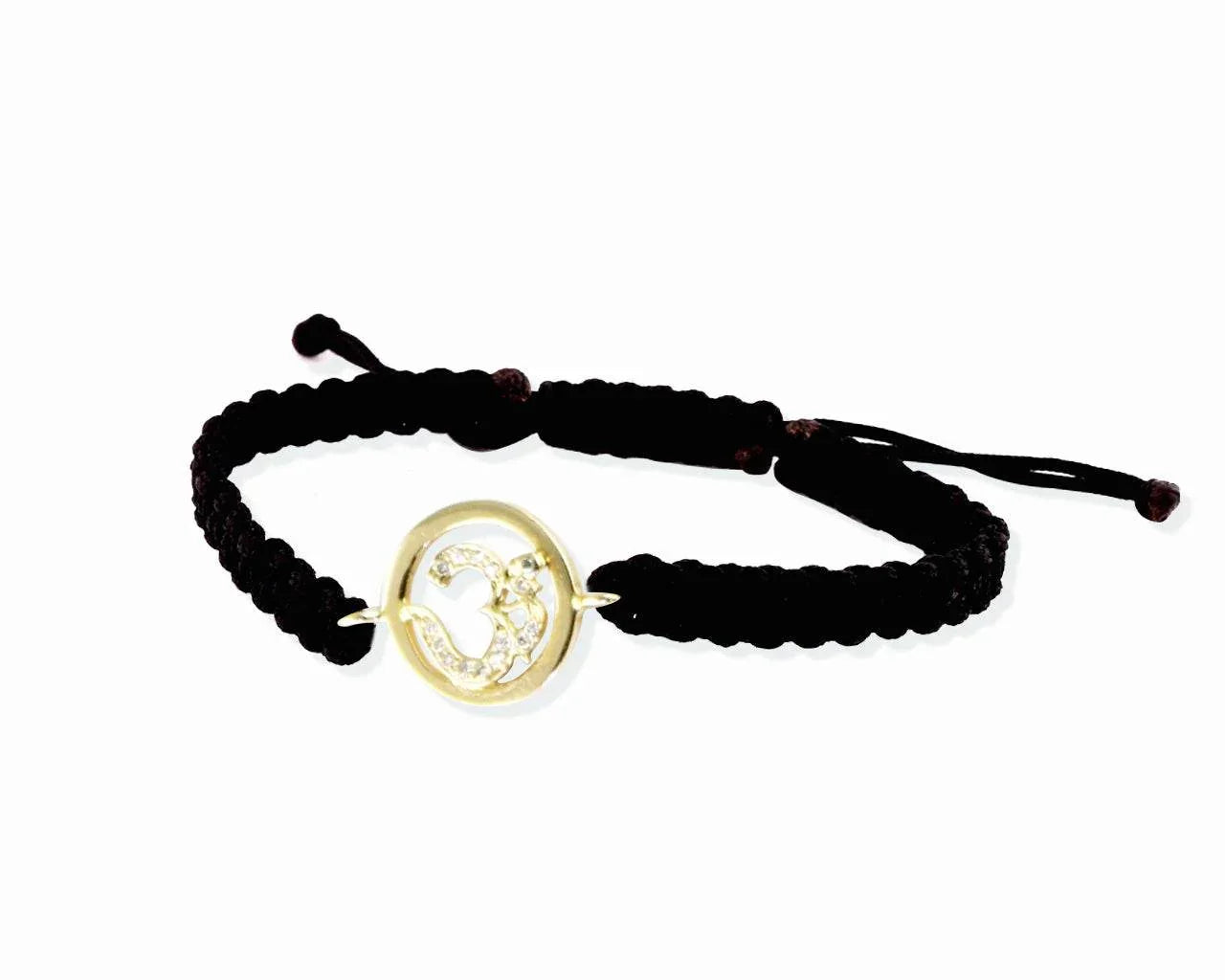 Om Bracelet in Gold Inside Diamond - Jewelslane