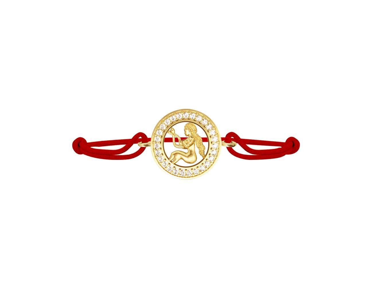 Virgo Bracelet In 14k Gold with 27 Sparkling Diamonds - Jewelslane