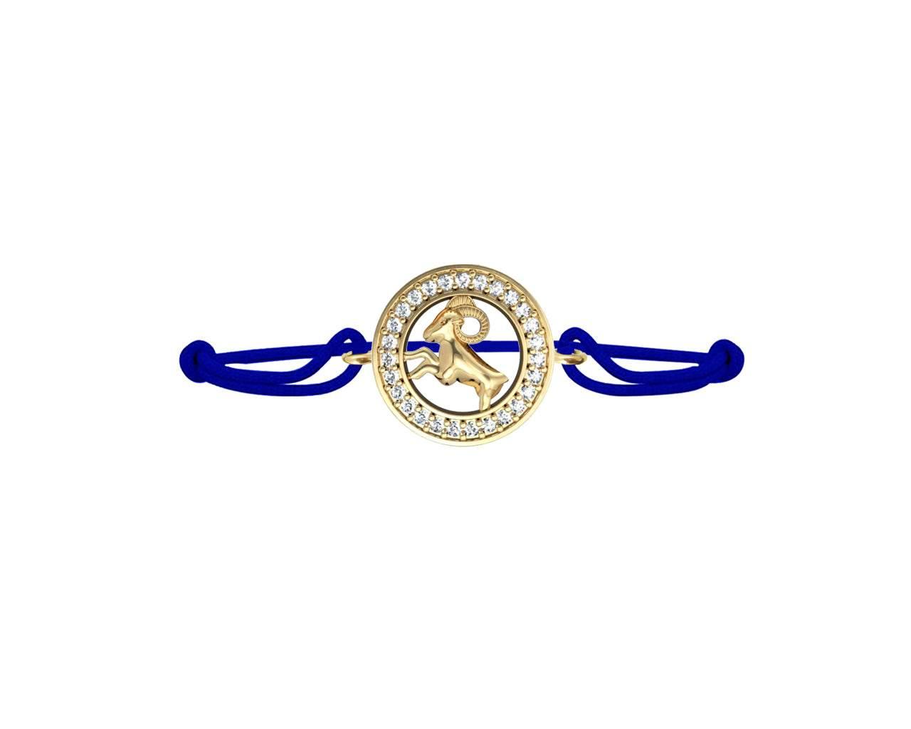Aries Bracelet in 14k Gold Studded with 27 Diamonds - Jewelslane