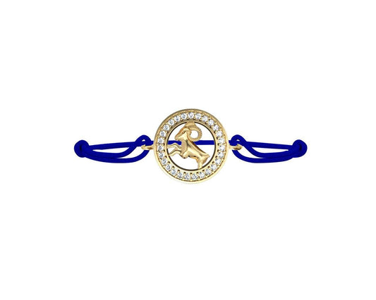 Aries Bracelet in 14k Gold Studded with 27 Diamonds - Jewelslane