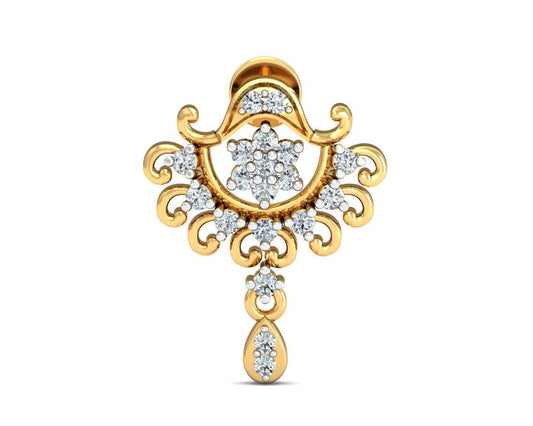 Tanvi Diamond Earrings in Gold - Jewelslane