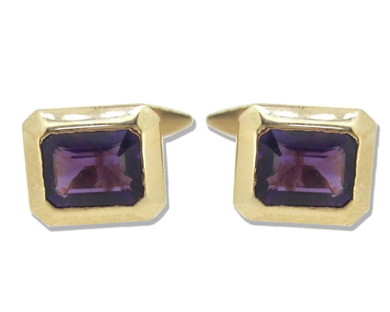 Amethysts Cufflinks in Gold - Jewelslane