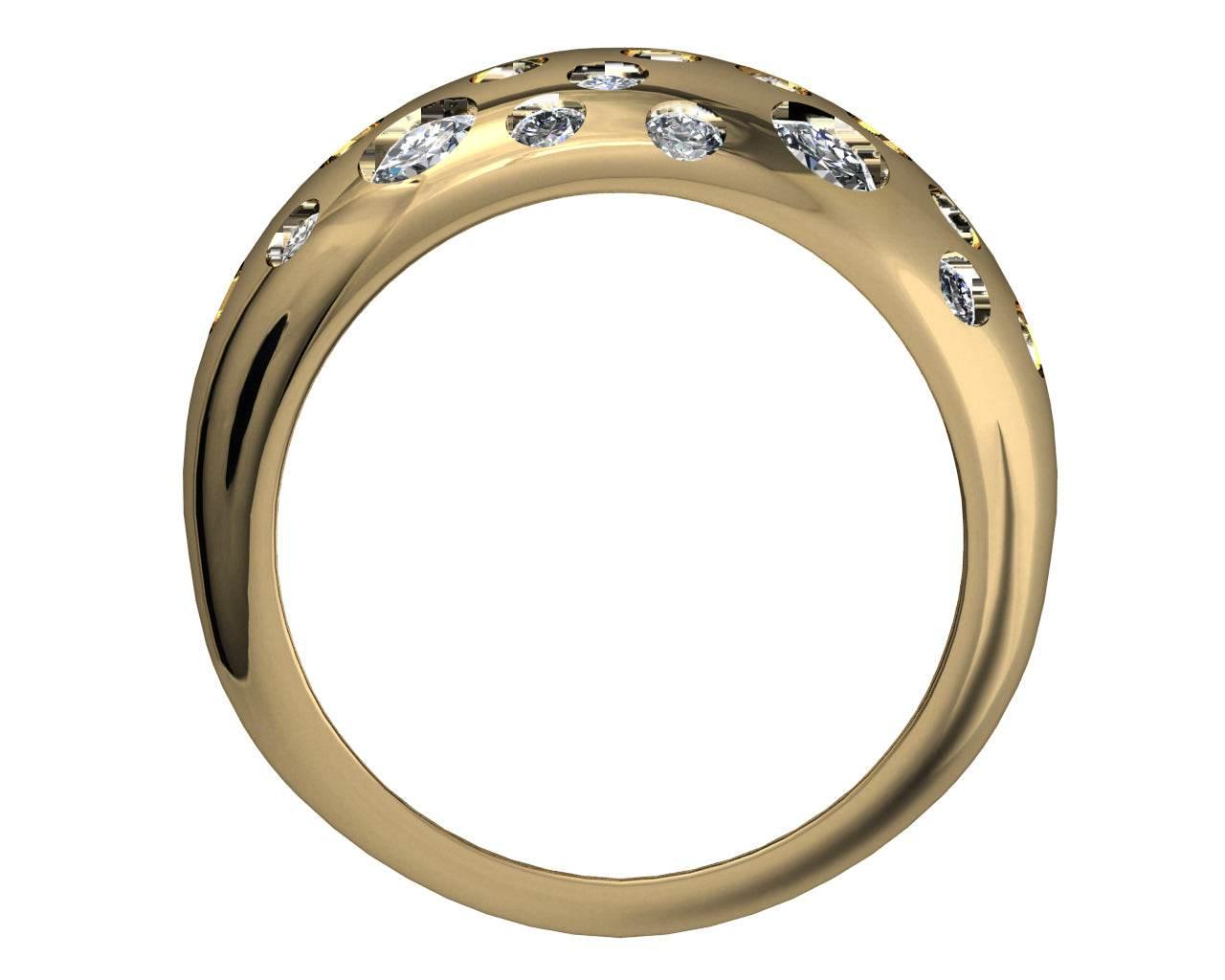 Verona Wide Dome Diamond Band - Jewelslane