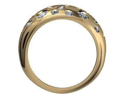 Verona Wide Dome Diamond Band - Jewelslane