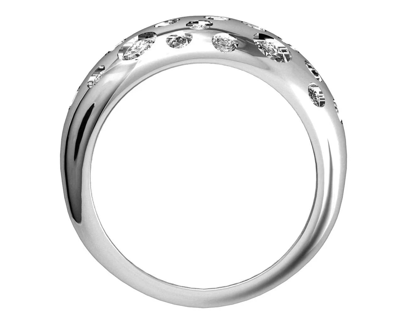 Verona Wide Dome Diamond Band - Jewelslane