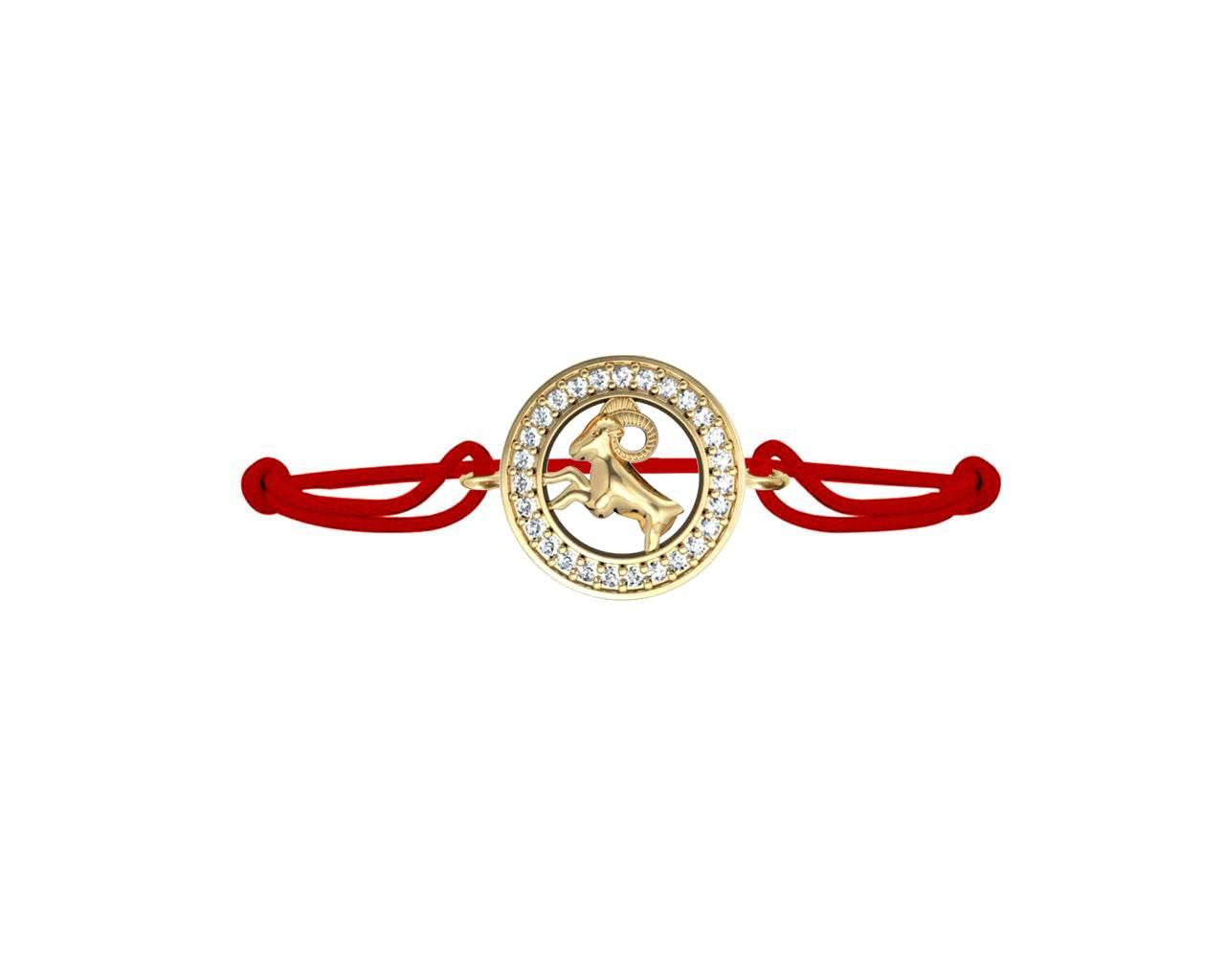 Aries Bracelet in 14k Gold Studded with 27 Diamonds - Jewelslane