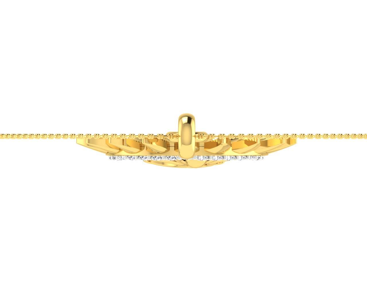 Om diamond pendant in Gold - Jewelslane