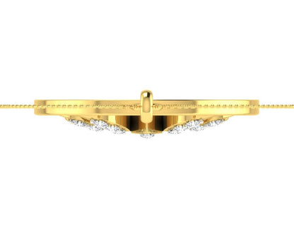 Auspicious Lotus Pendant in Gold with Diamonds - Jewelslane