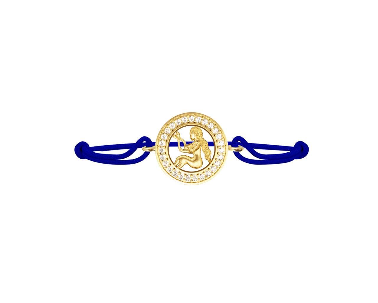 Virgo Bracelet In 14k Gold with 27 Sparkling Diamonds - Jewelslane