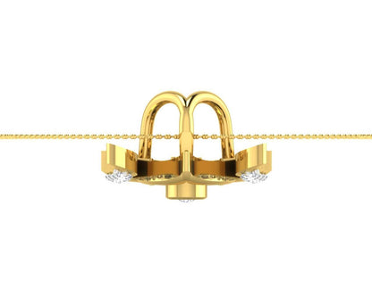 Auspicious Shiv Trident Pendant in Gold - Jewelslane