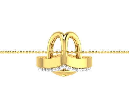 Shiva’s Third Eye pendant in Gold with diamonds - Jewelslane