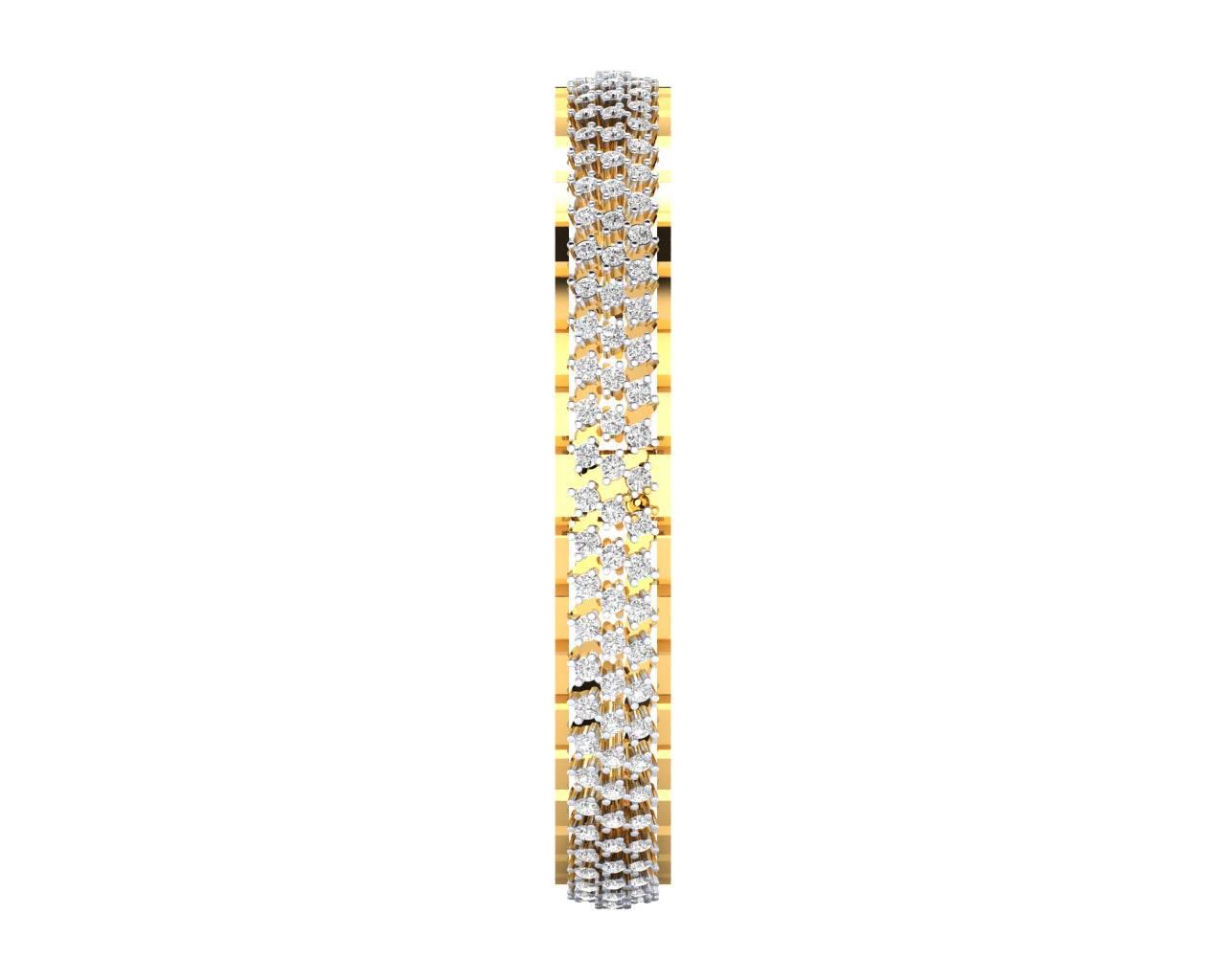 Pipa Diamond bangle in Gold - Jewelslane