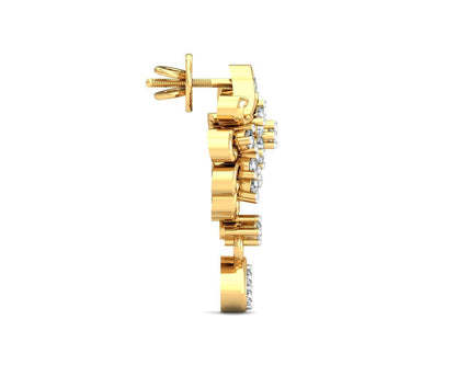 Tanvi Diamond Earrings in Gold - Jewelslane
