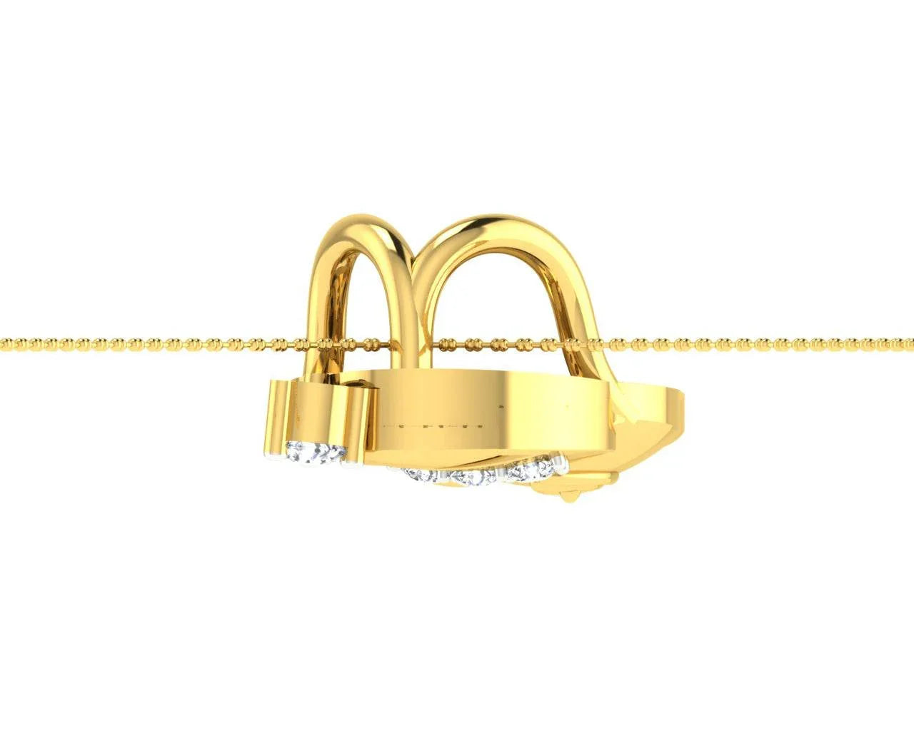 Divine Ganpati Pendant in gold with diamonds - Jewelslane