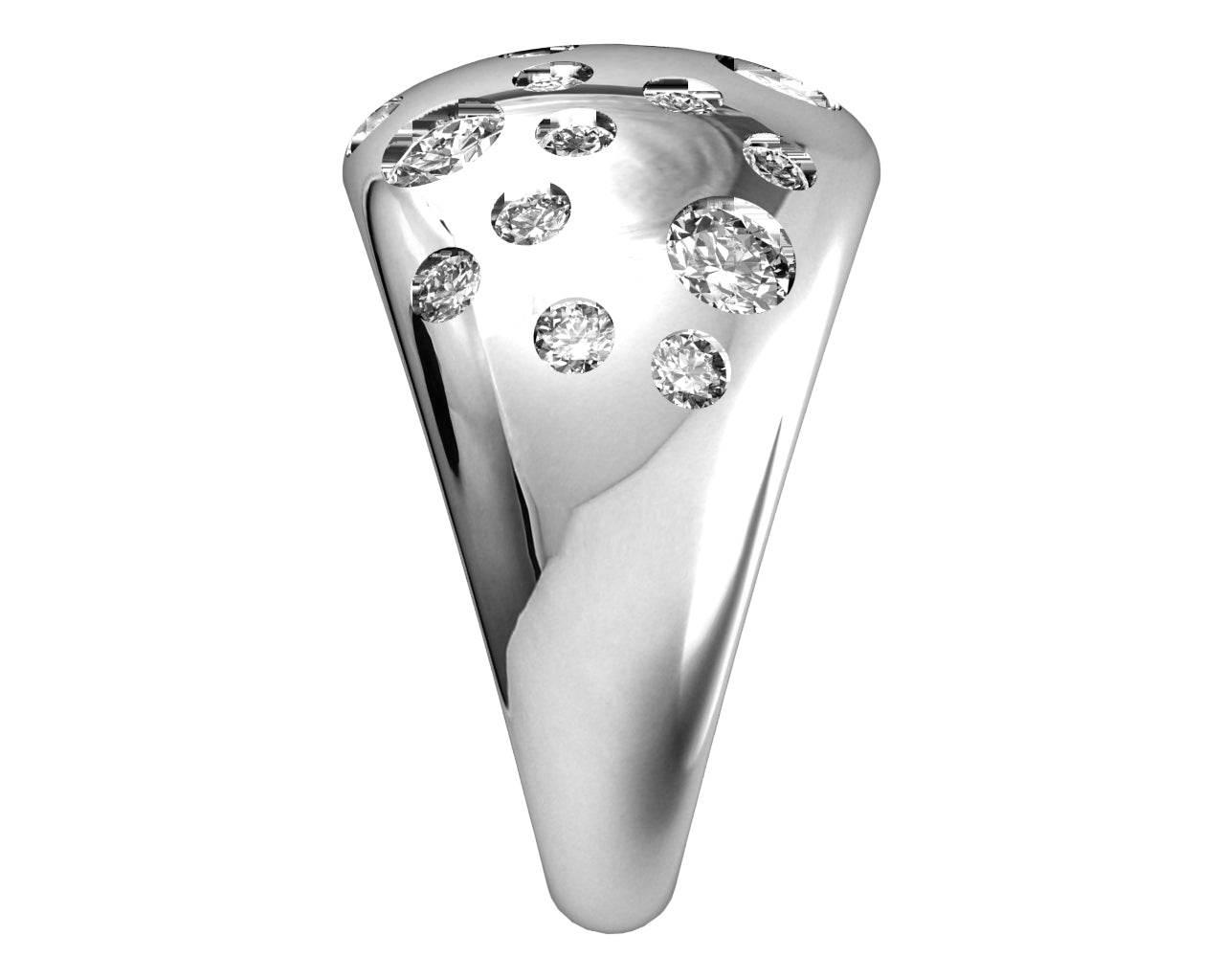 Verona Wide Dome Diamond Band - Jewelslane