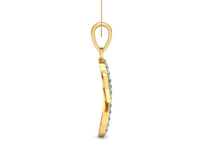 Auspicious Ganpati Gift Pendant in Gold with diamonds - Jewelslane